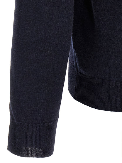 Cardigan by ZANONE for men in polyamide & virgin wool blue presents a textural silhouette, artfully finished with a textural and for a sophisticated, textural look.