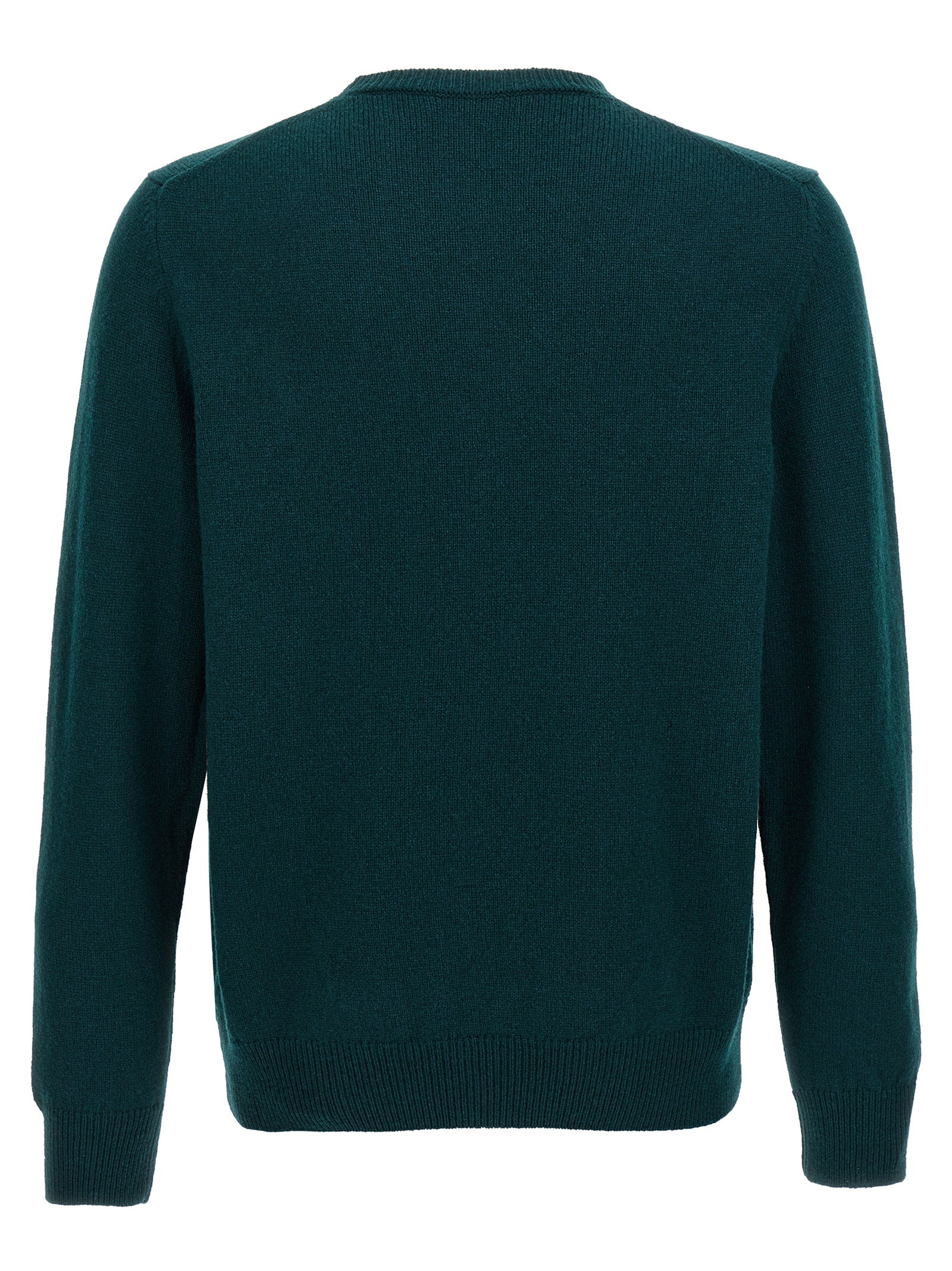 Cardigan by ZANONE for men in virgin wool bicolour & green features a dramatic silhouette, showcasing a sophisticated and dramatic detail for a timeless, premium look.