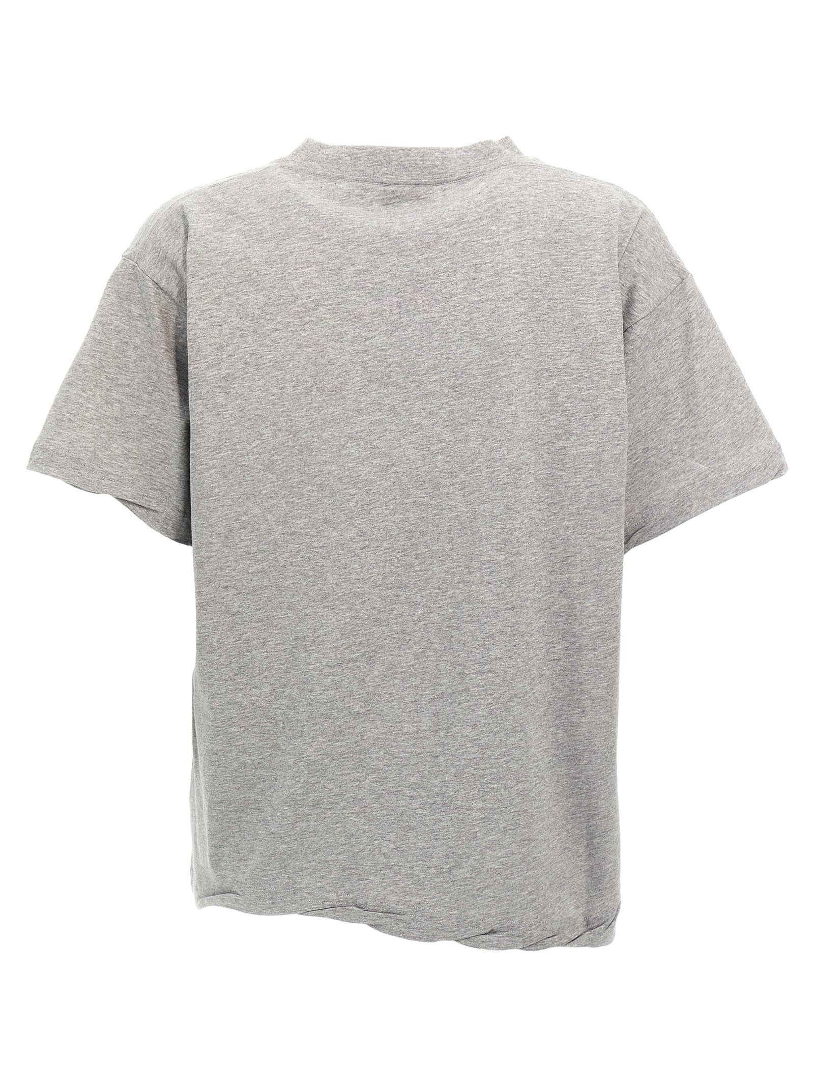 T-Shirt by Balenciaga for women in cotton gray features an edgy silhouette, meticulously detailed with a sophisticated and crew neckline for a truly edgy finish.