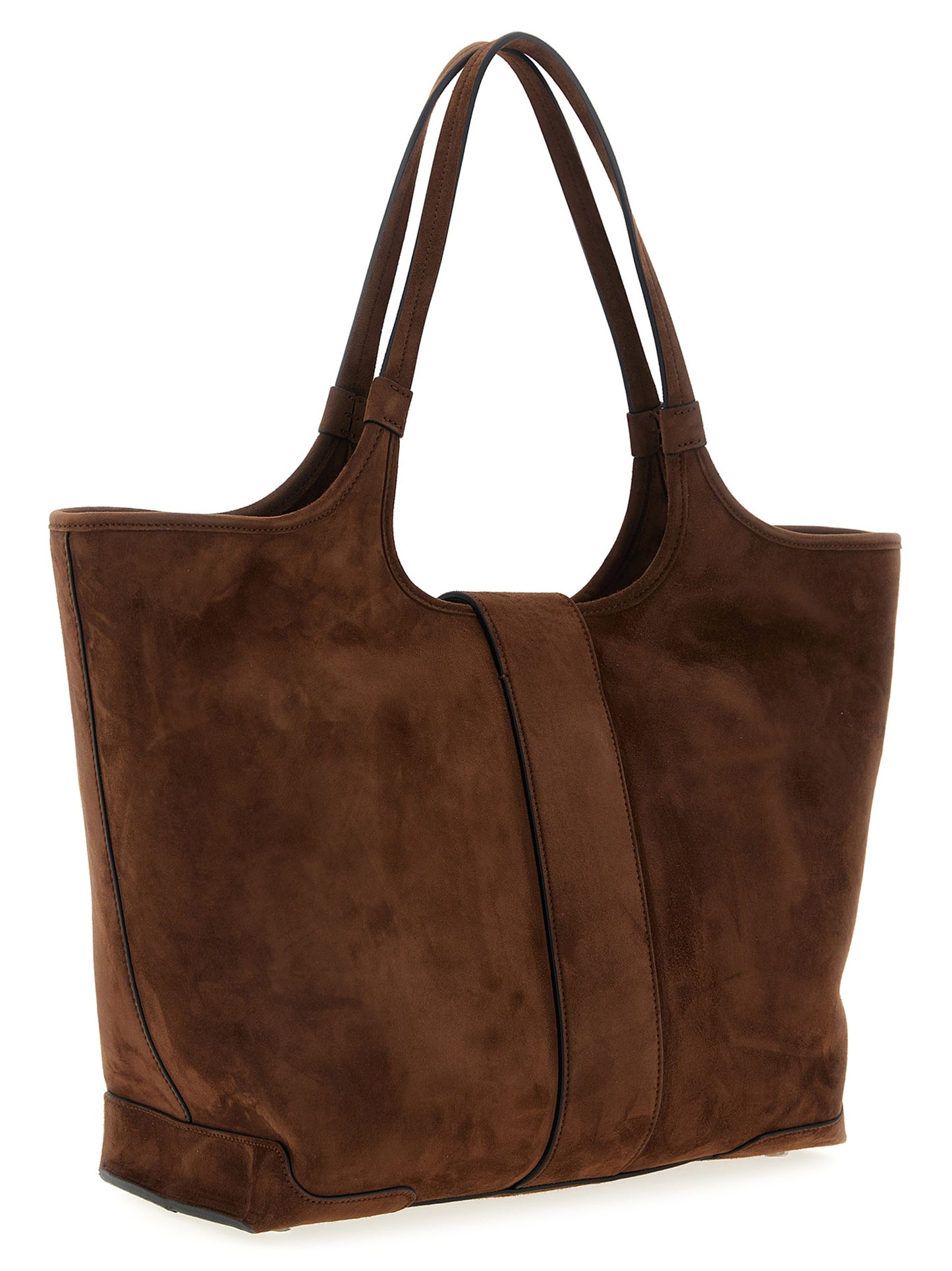 Shopper Tote Bag by Roger Vivier for women in viscose & synthetic fur brown & signature features an jet-set-ready silhouette, showcasing the Viv Viscose & Synthetic Fur Shopper Tote Bag design with a secure flap, magnetic & buckle, ample , and versatile adjustable-strap & handle.