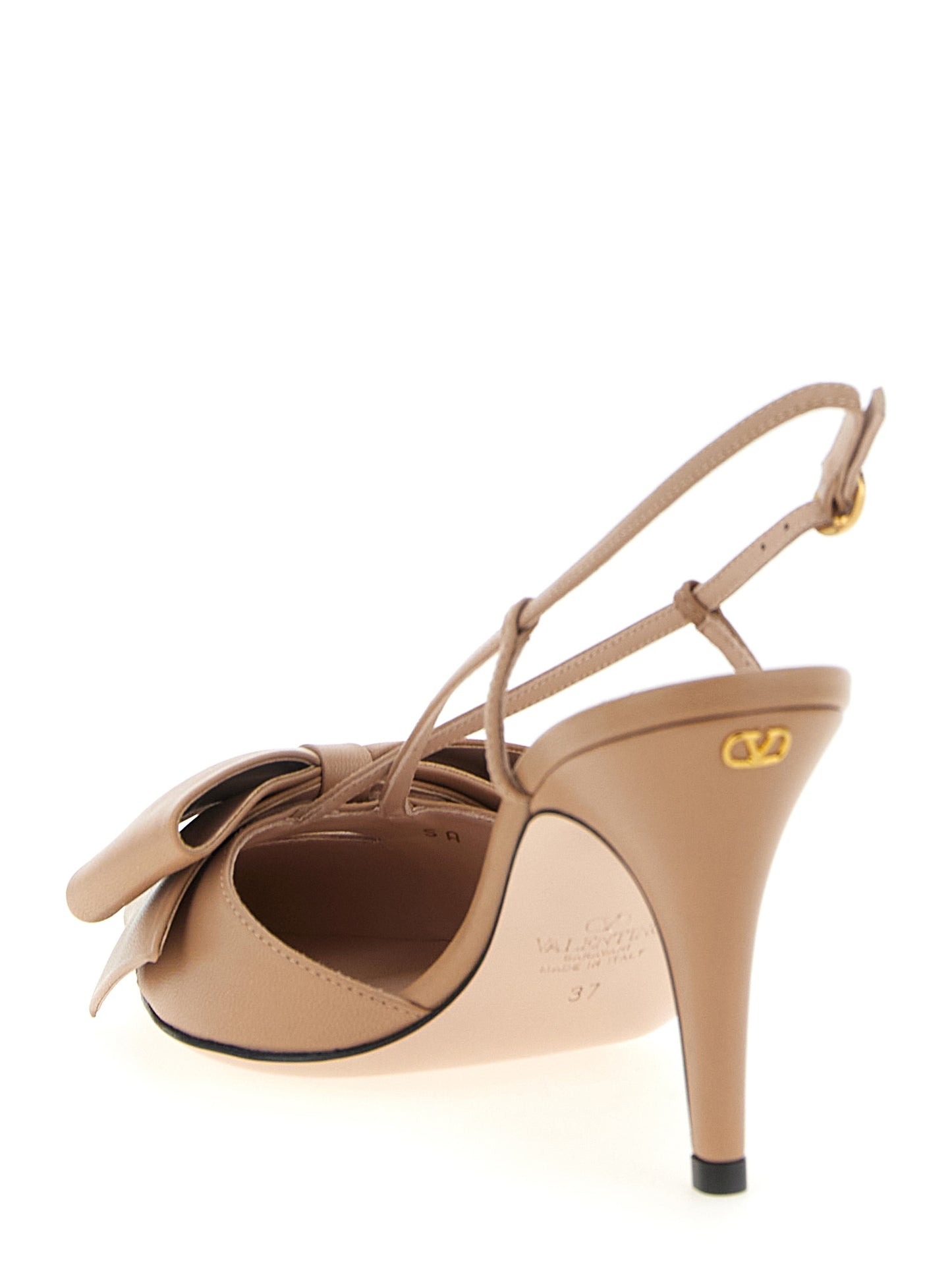 High-Heel Slingback Pumps Heels by Valentino Garavani for women in leather multicolor, pink & signature showcases a exquisite silhouette, perfectly accentuating V Logo Women's Leather High-Heel Slingback Pumps Heels with a exquisite high-heel and exquisite pointed toe style.