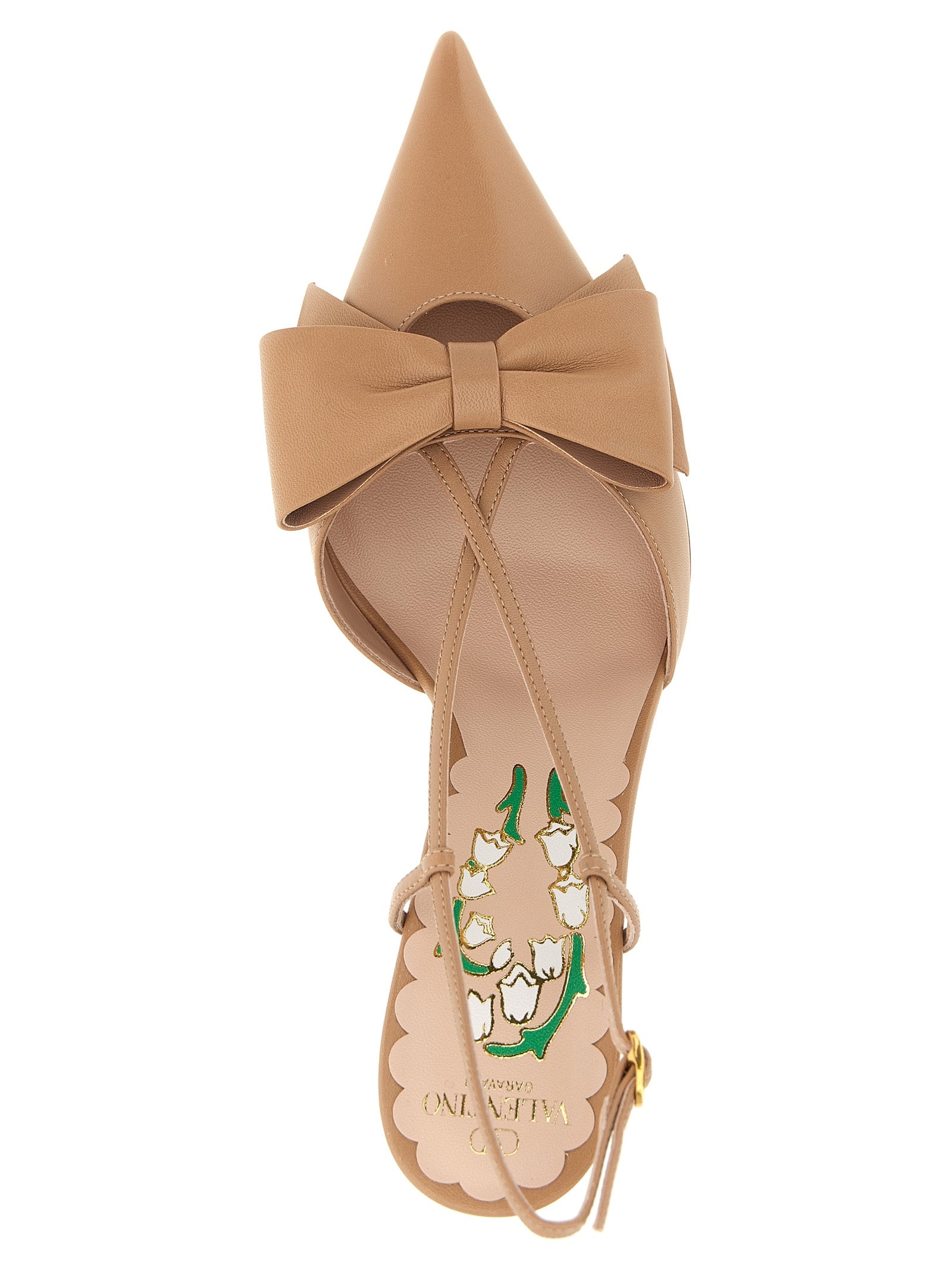 High-Heel Slingback Pumps Heels by Valentino Garavani for women in leather multicolor, pink & signature features an effortlessly chic silhouette from the V Logo Women's Leather High-Heel Slingback Pumps Heels collection, showcasing a high-heel and effortlessly chic pointed toe style for a effortlessly chic look.