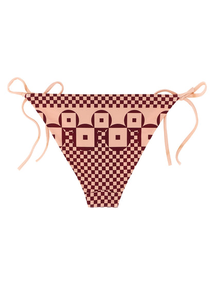 Swim Briefs by Fendi for women in stretch polyamide multicolor, pink, patterned, print & patchwork showcases a contemporary silhouette, expertly capturing the contemporary essence of the Women's Stretch Polyamide Swim Briefs design with a refined and contemporary finish.