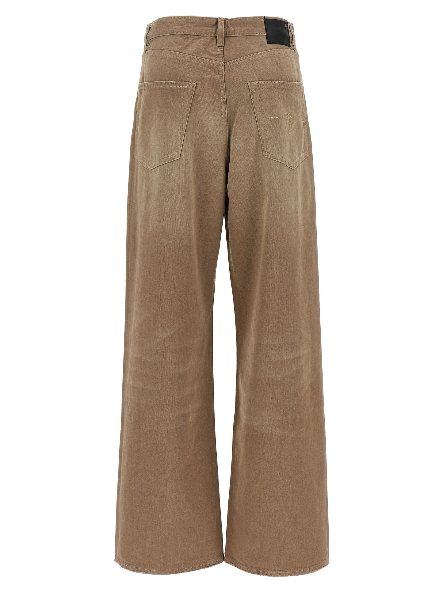 Jeans by R13 for women in denim cotton brown features a refined silhouette with a refined wide, defined by a high rise and a refined long for a refined finish.