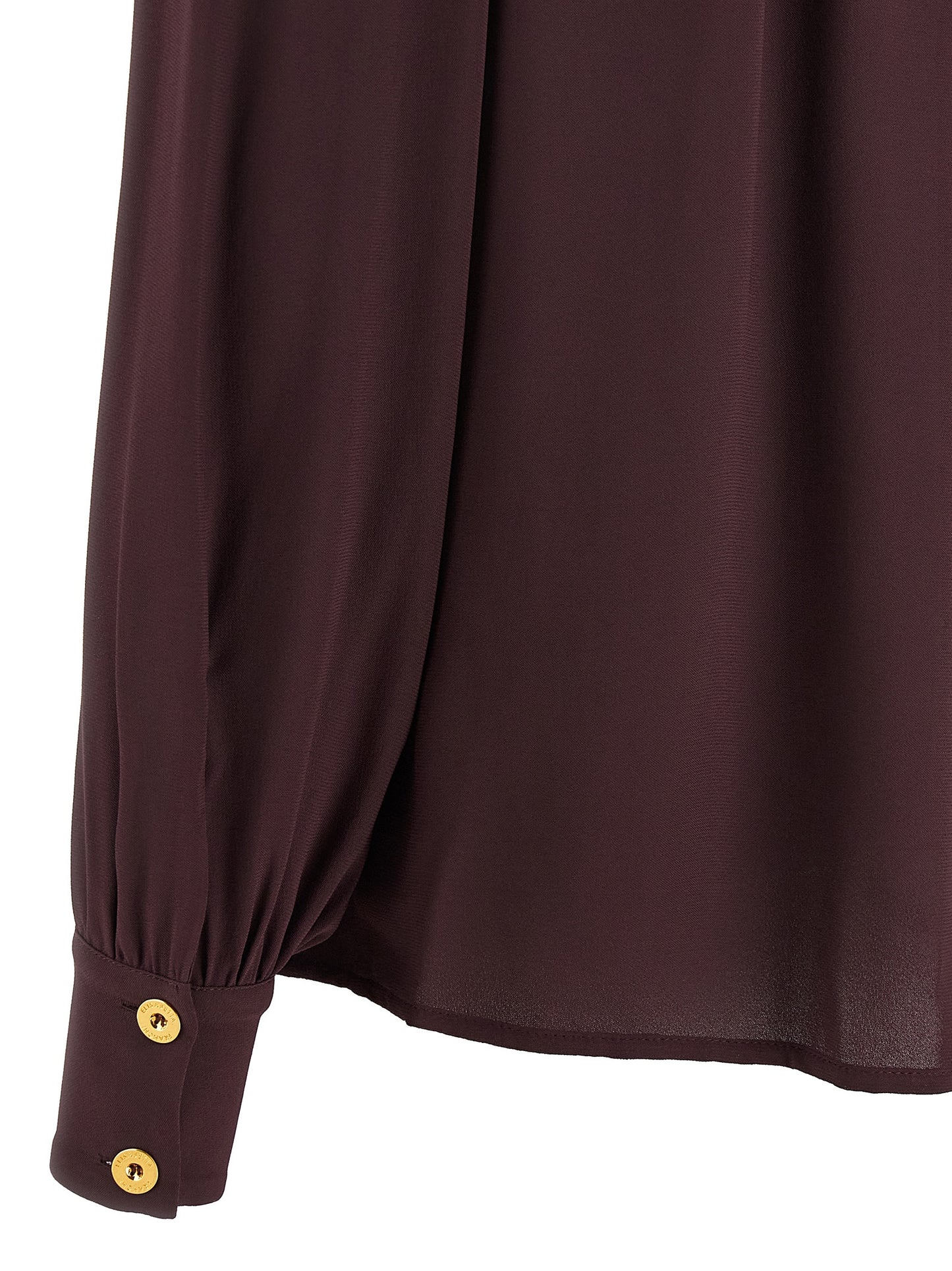 Blouse by Elisabetta Franchi for women in viscose purple presents a discerning silhouette, showcasing a sophisticated and for a truly discerning finish.