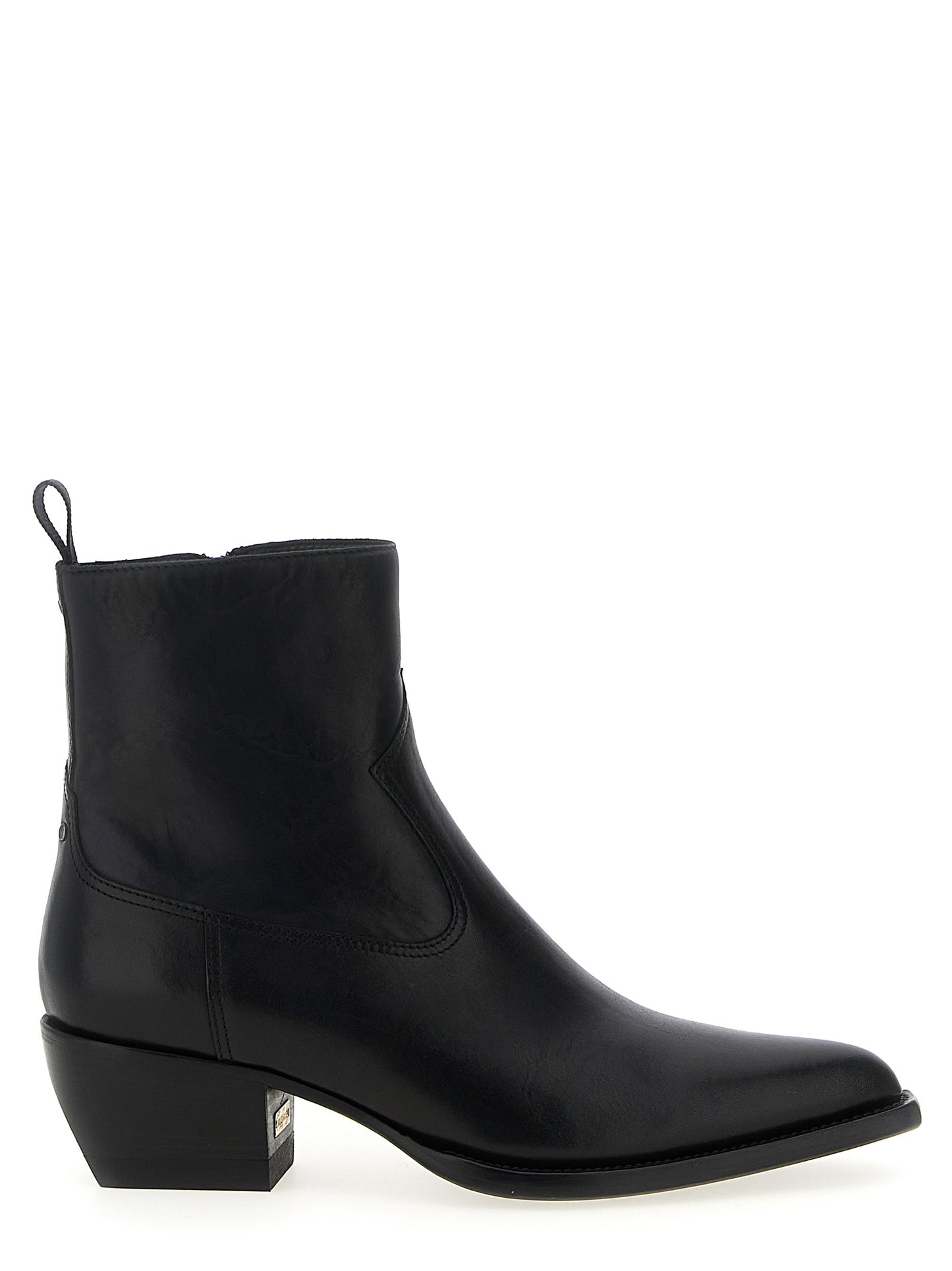 Ankle Chelsea Boots by Golden Goose for women in cowhide leather black features an dynamic silhouette, showcasing the dynamic Women's Cowhide Leather Ankle Chelsea Boots design with its distinctive and elegant .