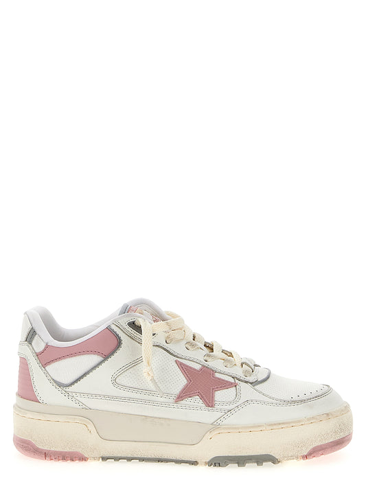 Athletic Sneakers by Golden Goose for women in tu polyester polyurethane suede leather multicolor & pink showcases an impeccable silhouette, defined by an impeccable athletic style design that perfectly captures the essence of the Star Women's Athletic TU Polyester Polyurethane Suede Leather Sneakers.