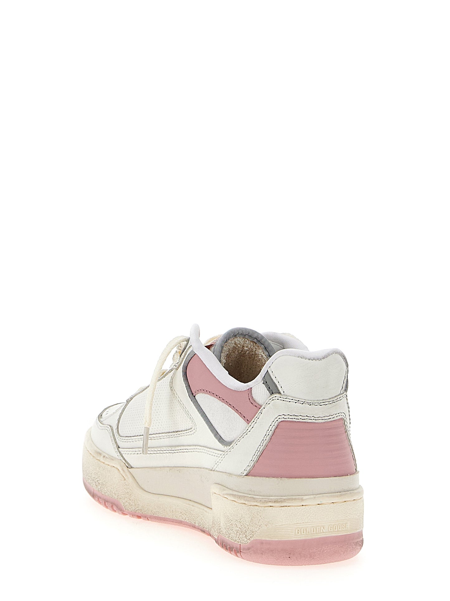 Athletic Sneakers by Golden Goose for women in tu polyester polyurethane suede leather multicolor & pink showcases a architectural silhouette, artfully capturing the essence of the Star Women's Athletic TU Polyester Polyurethane Suede Leather Sneakers with its signature architectural athletic style construction.