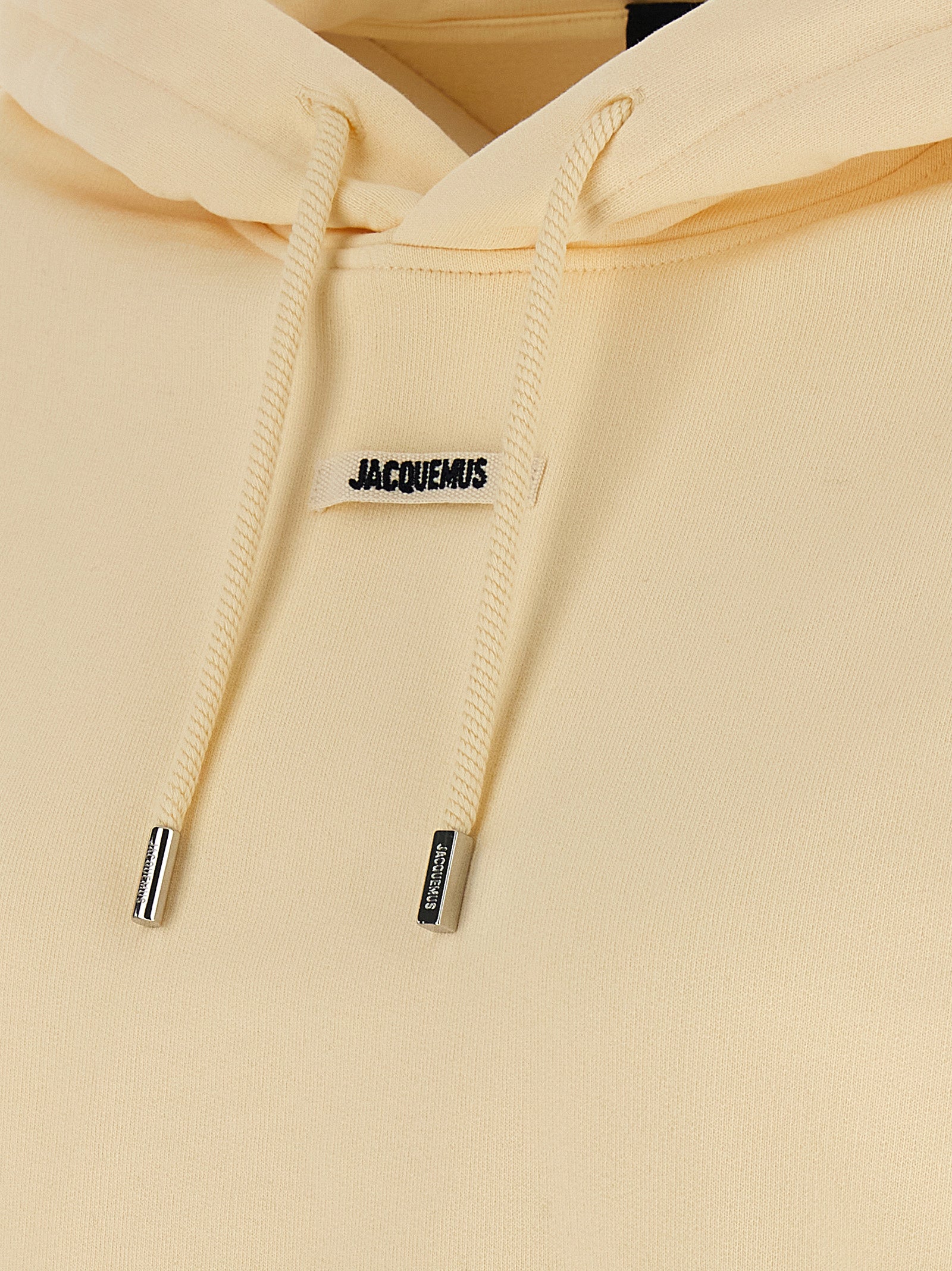 Sweatshirt Hoodie by Jacquemus for women in cotton beige showcases a city-ready silhouette, artfully detailed with a signature and for a city-ready finish.