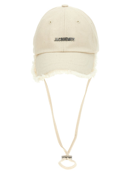 Baseball Cap by Jacquemus for unisex in cotton canvas white features an artisanal silhouette, showcasing the artisanal Cotton Canvas Baseball Cap design with a refined, artisanal finish.