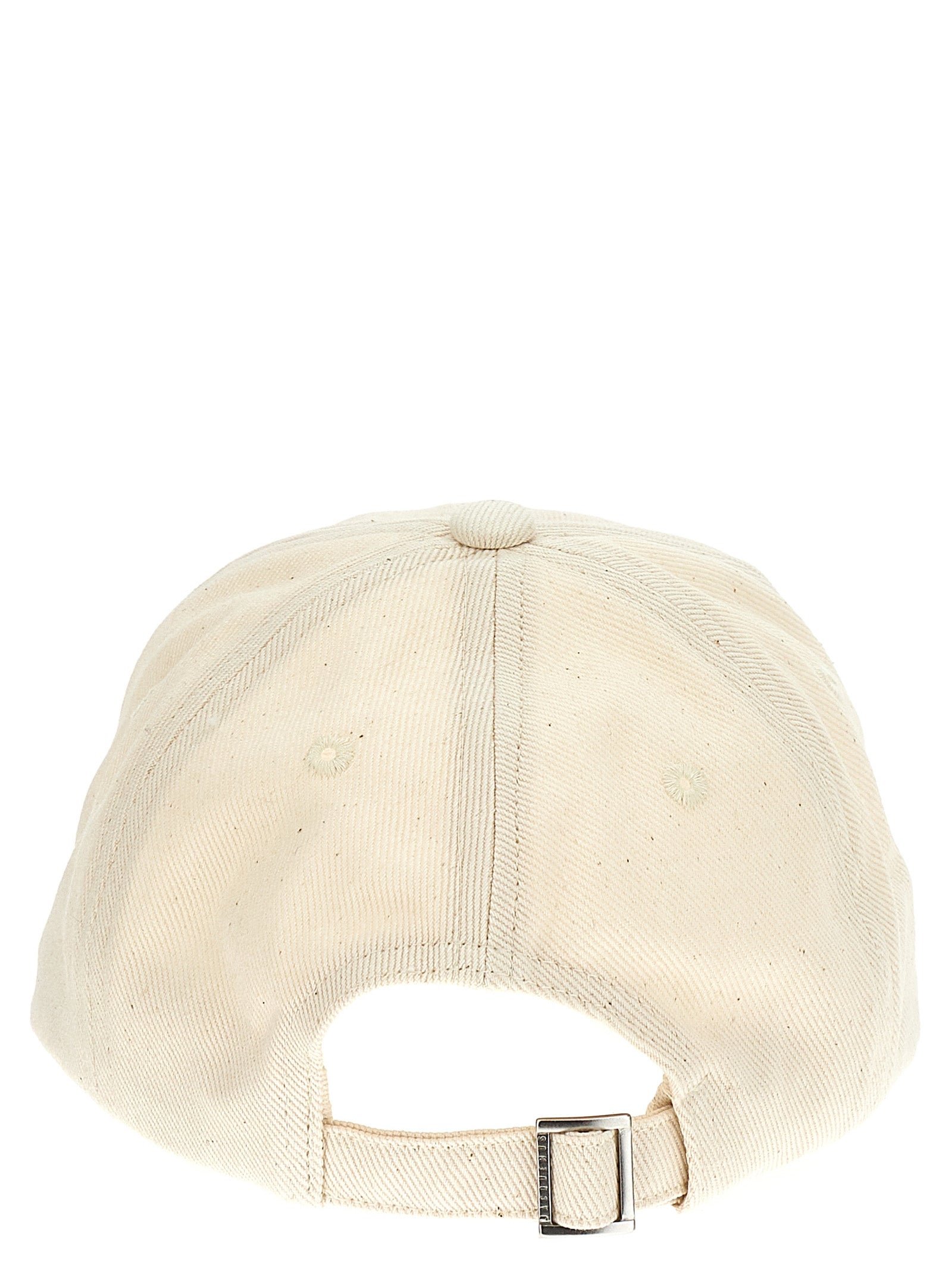 Baseball Cap by Jacquemus for unisex in cotton canvas white features a distinguished silhouette, showcasing the distinguished design of the Cotton Canvas Baseball Cap for a sophisticated, elevated look.