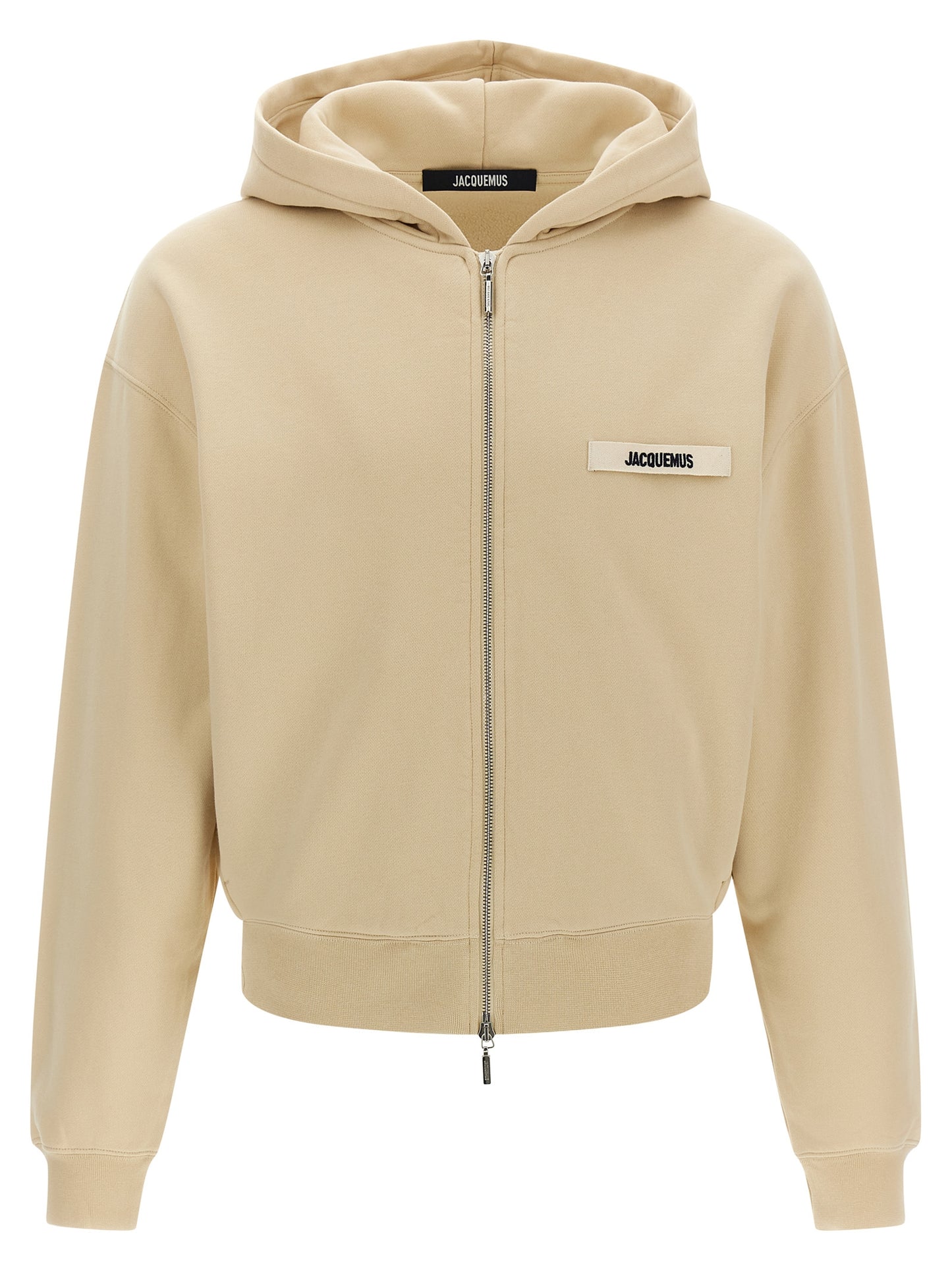 Jacquemus Icon Men's Cotton Sweatshirt Hoodie - Beige