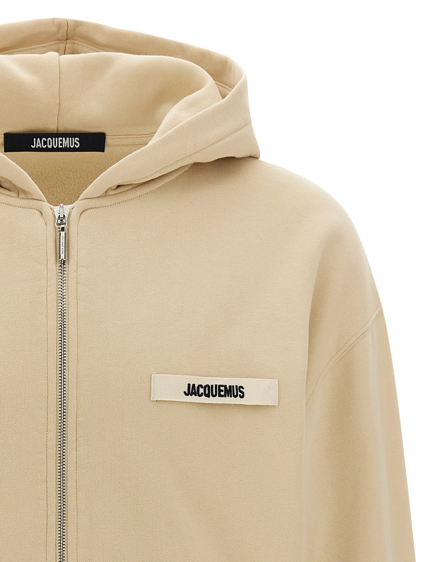 Jacquemus Icon Men's Cotton Sweatshirt Hoodie - Beige
