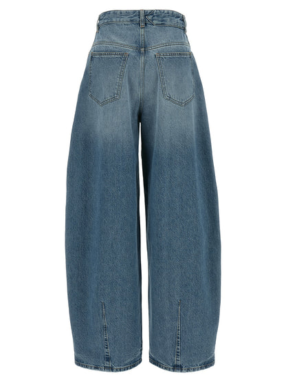 Jeans by Jacquemus for women in denim cotton light-blue features a refined silhouette with a refined , defined by a high rise and a refined long for a refined finish.
