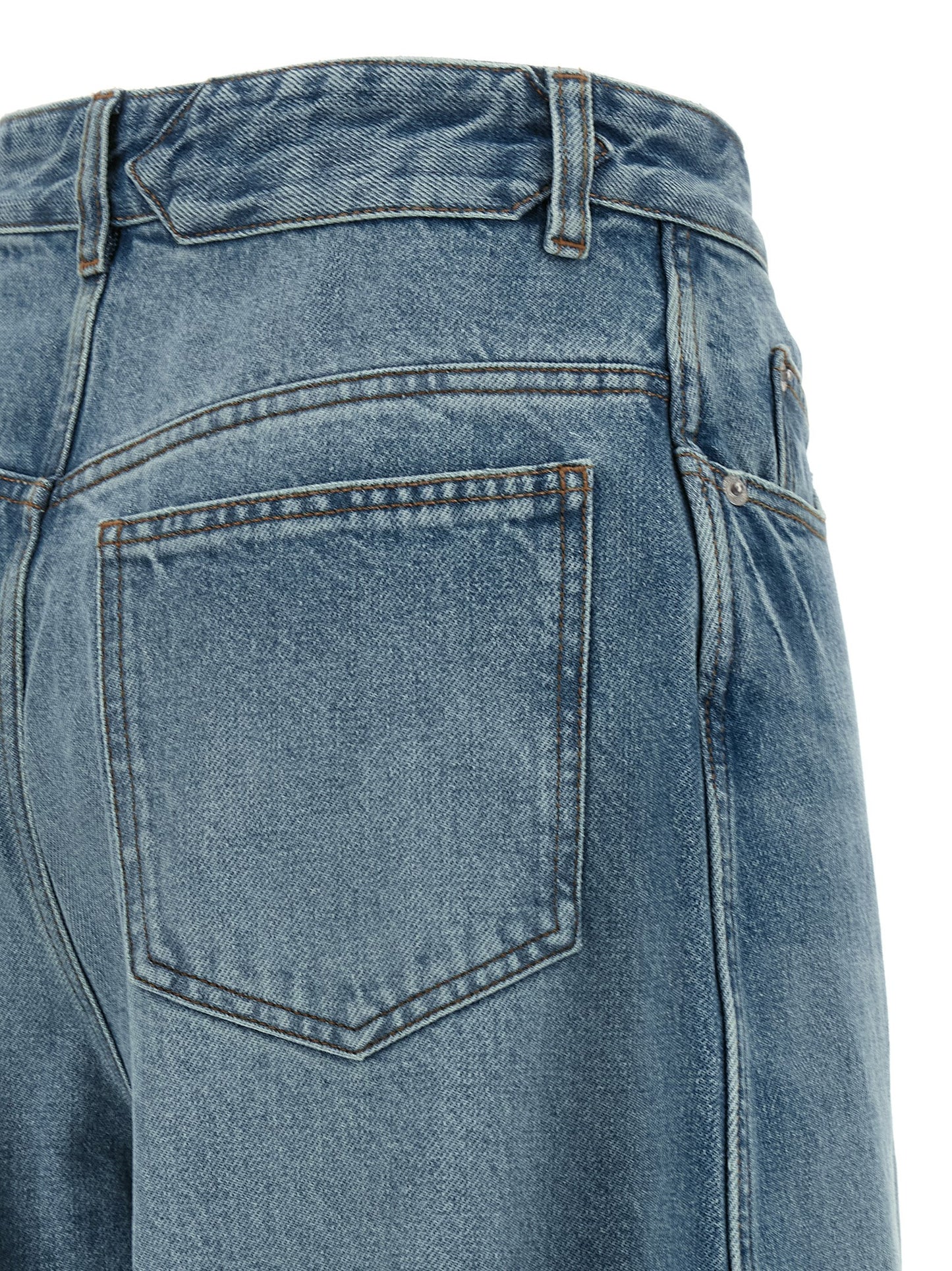 Jeans by Jacquemus for women in denim cotton light-blue features an refined tailoring silhouette, showcasing a premium with a high rise and long cut for a refined tailoring look.