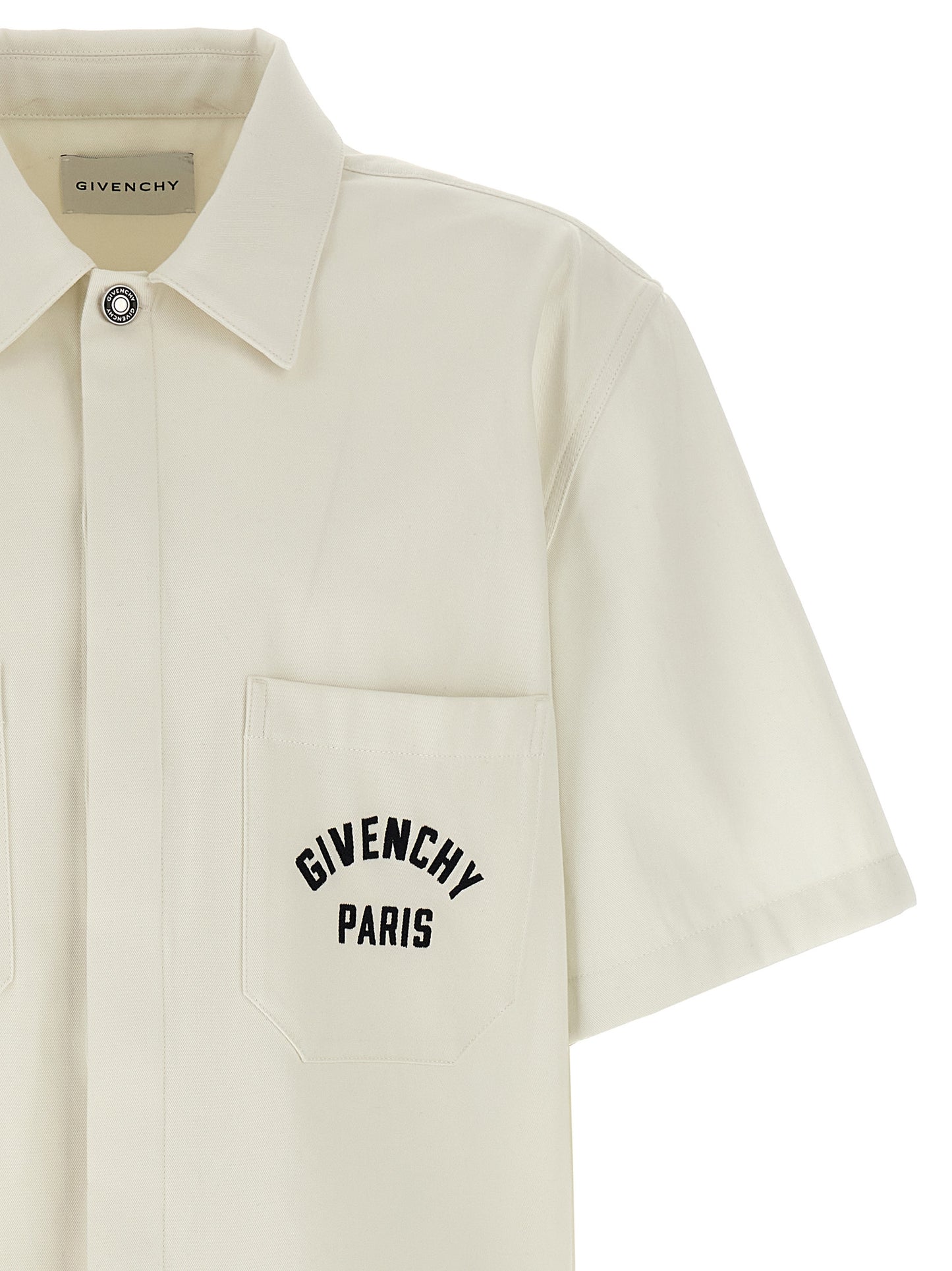 Shirt by Givenchy for men in cotton beige presents a discerning silhouette, showcasing a sophisticated and for a truly discerning finish.