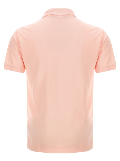 Polo Shirt by Lacoste for men in cotton multicolor, pink & signature presents a crisp silhouette, artfully detailed with a crisp and crisp .