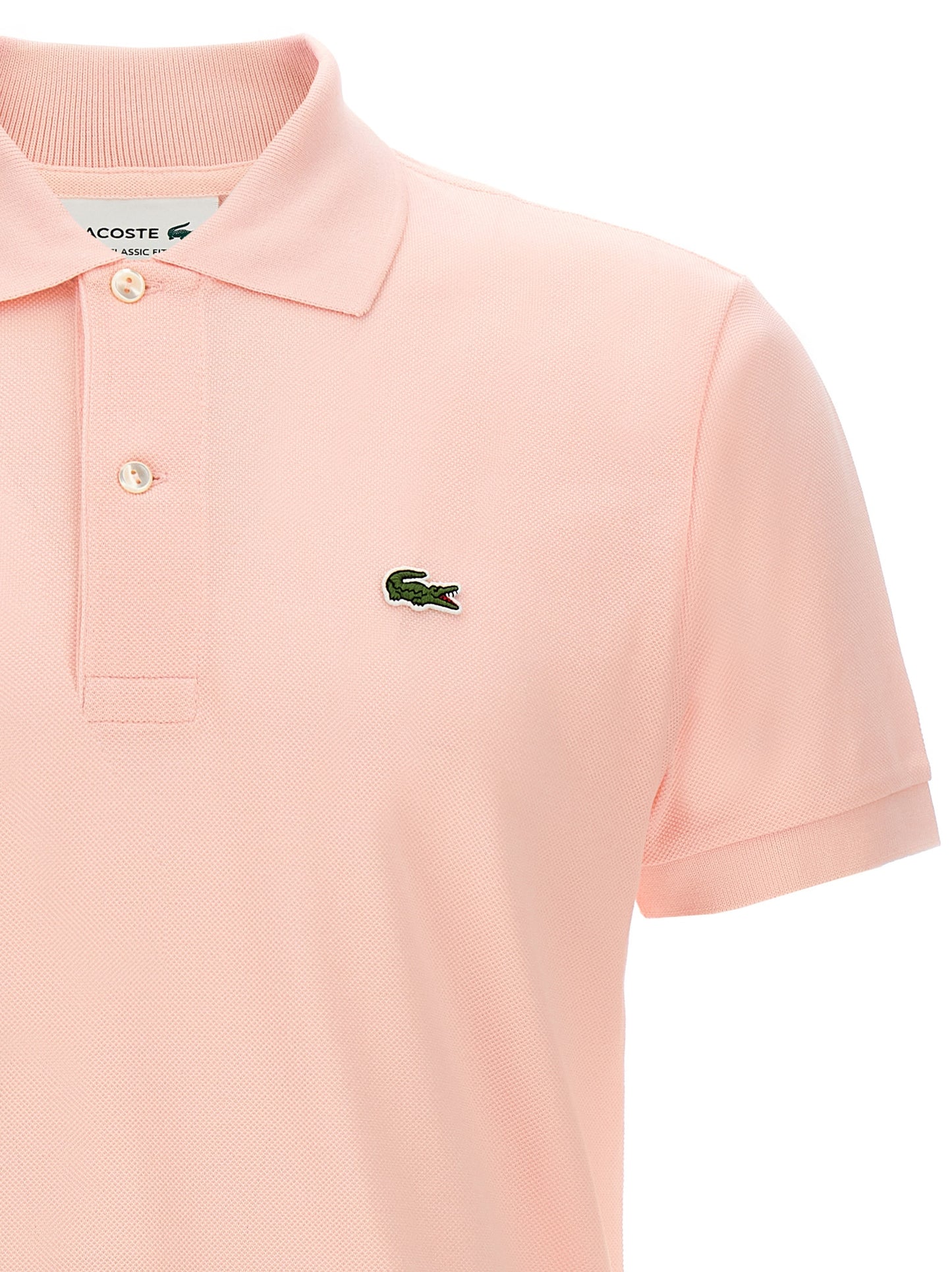 Polo Shirt by Lacoste for men in cotton multicolor, pink & signature showcases a enviable silhouette, featuring a refined and for a enviable finish.