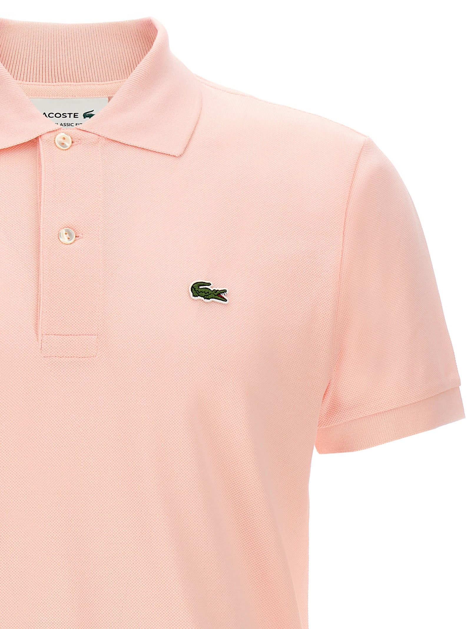 Polo Shirt by Lacoste for men in cotton multicolor, pink & signature showcases a enviable silhouette, featuring a refined and for a enviable finish.