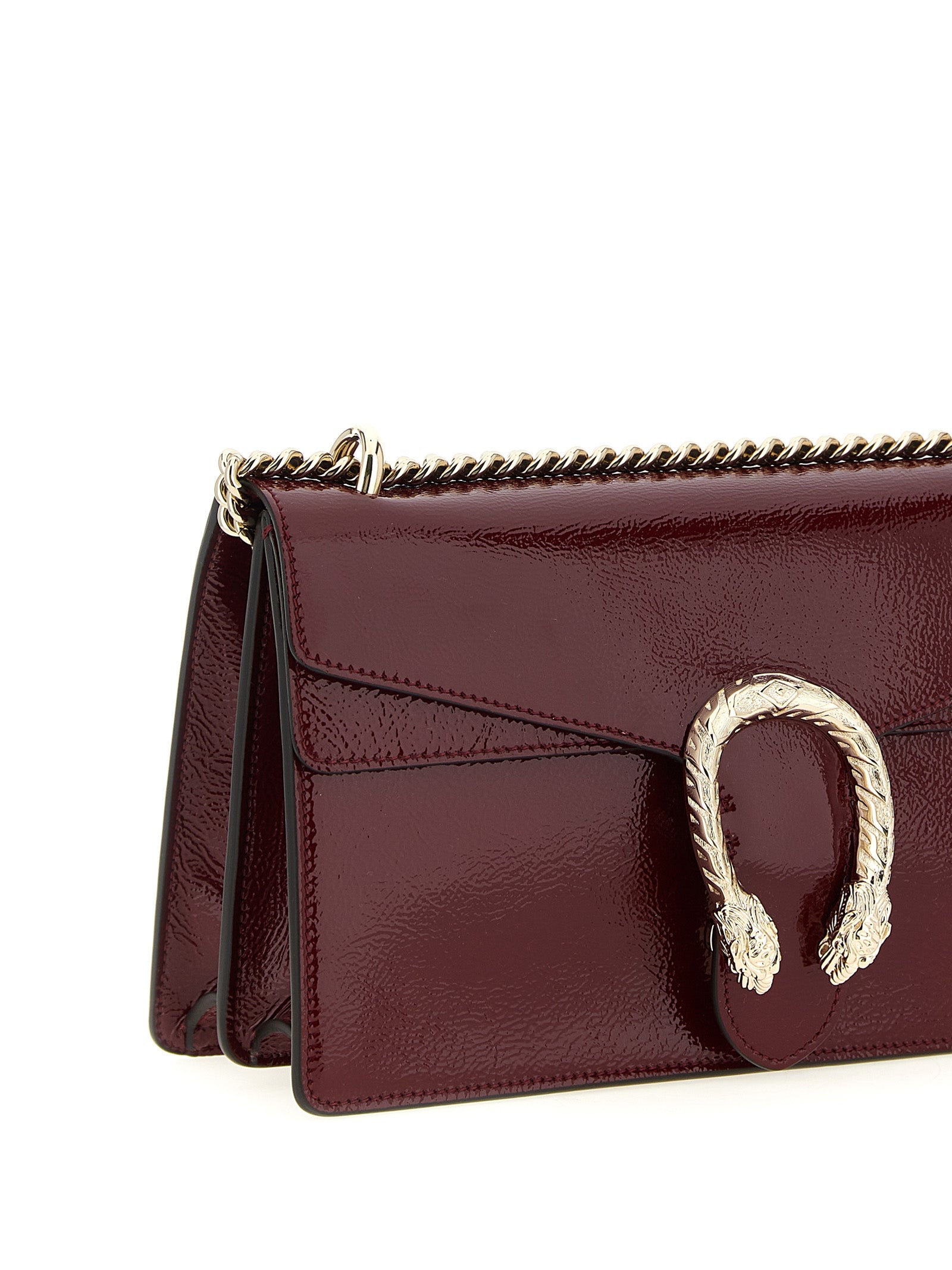 Medium Shoulder Flap Bag by Gucci for women in calfskin leather multicolor & red showcases a statuesque silhouette, artfully detailed with a secure flap, organized , and versatile shoulder-strap for a statuesque look.