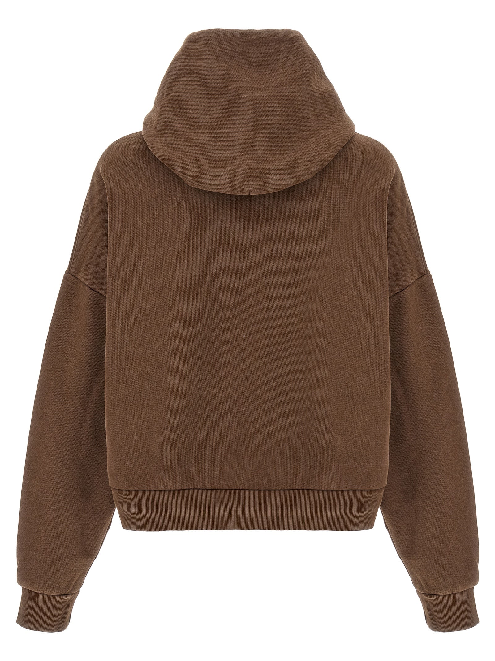 Sweatshirt Hoodie by Entire Studios for men in cotton brown features a edgy silhouette, detailed with a edgy hooded neckline and for a refined finish.