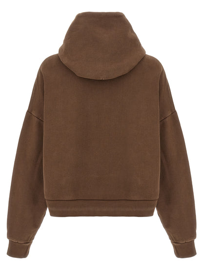 Sweatshirt Hoodie by Entire Studios for men in cotton brown features a edgy silhouette, detailed with a edgy hooded neckline and for a refined finish.