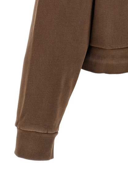 Sweatshirt Hoodie by Entire Studios for men in cotton brown features an dramatic silhouette, showcasing a sophisticated and dramatic for a refined, modern aesthetic.