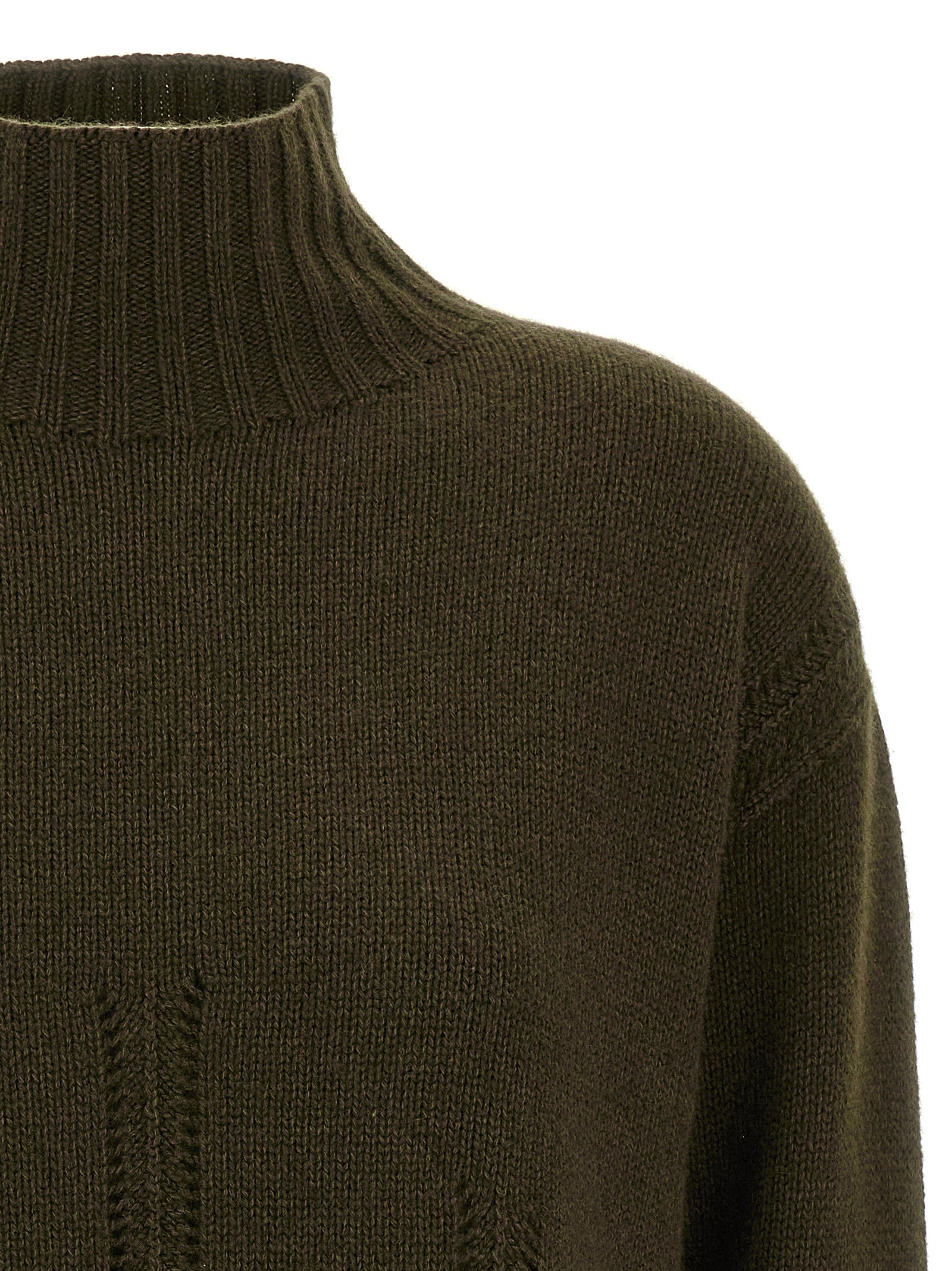 Cardigan by Tom Ford for women in cashmere cotton blend bicolour & green showcases a luxurious silhouette, meticulously detailed with a sophisticated high-neck neckline and for a refined finish.