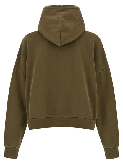 Sweatshirt Hoodie by Entire Studios for men in plush organic cotton bicolour & green features an luminous silhouette, showcasing a sophisticated hooded neckline and for a truly luminous look.