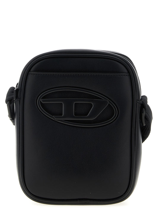 Crossbody Oval Handbag by Diesel for women in polyurethane leather black & signature features an multi-faceted design with a secure zipper, ample , and versatile crossbody-strap, shoulder-strap & adjustable-strap for a multi-faceted finish.