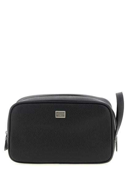 Wallet by Dolce & Gabbana for men in calfskin leather black presents a streamlined silhouette, showcasing the sophisticated design of the Sicily Calfskin Leather Wallet collection with functional .
