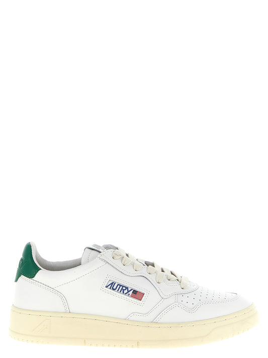 Autry Men's Low Top Goatskin Leather Sneakers - Bicolour Green