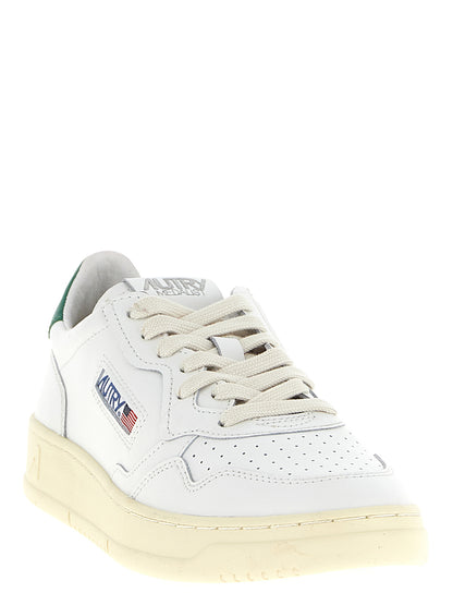 Autry Men's Low Top Goatskin Leather Sneakers - Bicolour Green