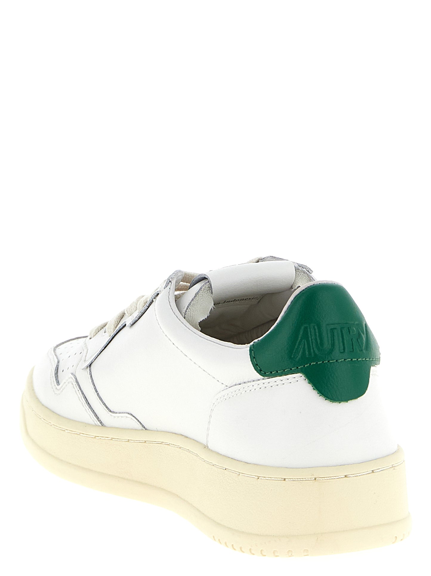 Autry Men's Low Top Goatskin Leather Sneakers - Bicolour Green