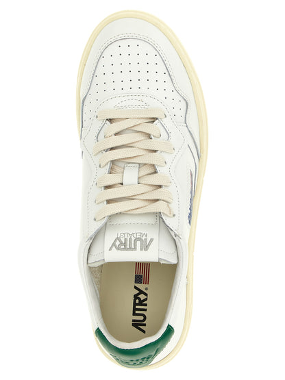Autry Men's Low Top Goatskin Leather Sneakers - Bicolour Green