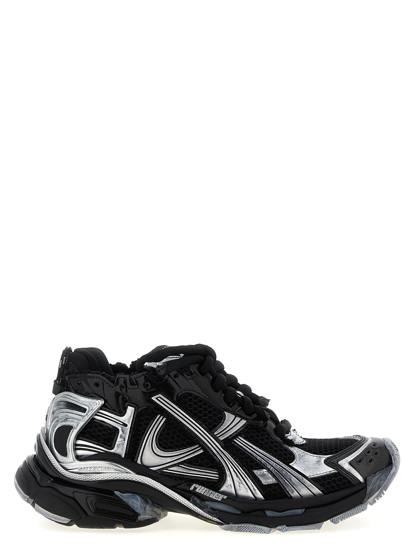 Athletic Sneakers by Balenciaga for men in polyester polyethylene & polyurethane gradient & black features an timeless silhouette from the Men's Athletic Polyester Polyethylene & Polyurethane Sneakers collection, showcasing a timeless athletic style for a timeless look.