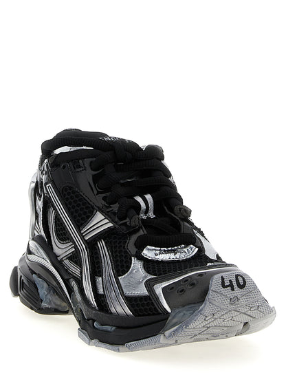 Athletic Sneakers by Balenciaga for men in polyester polyethylene & polyurethane gradient & black features an effortless chic silhouette, showcasing the signature athletic style of the Men's Athletic Polyester Polyethylene & Polyurethane Sneakers collection with a truly effortless chic finish.