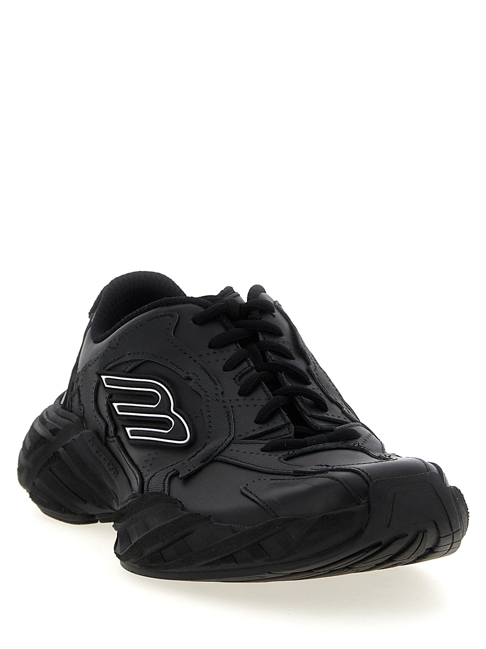 Athletic Sneakers by Balenciaga for men in calfskin leather & plush polyester black features an timeless silhouette from the Men's Athletic Calfskin Leather & Plush Polyester Sneakers collection, showcasing a timeless athletic style for a timeless look.