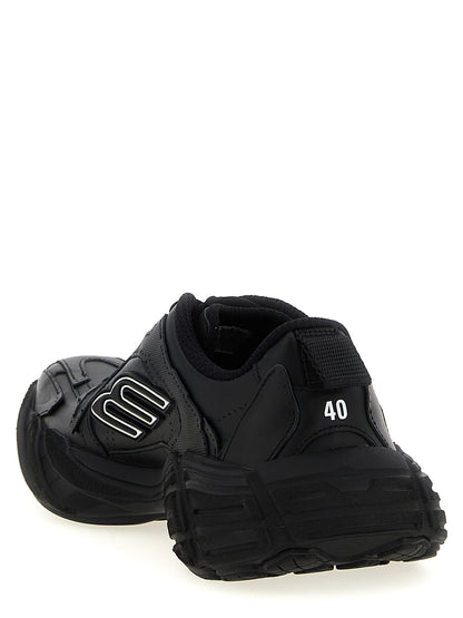 Athletic Sneakers Balenciaga men calfskin leather & plush polyester black featuring a avant-garde Men's Athletic Calfskin Leather & Plush Polyester Sneakers design with a avant-garde athletic style for a refined finish.
