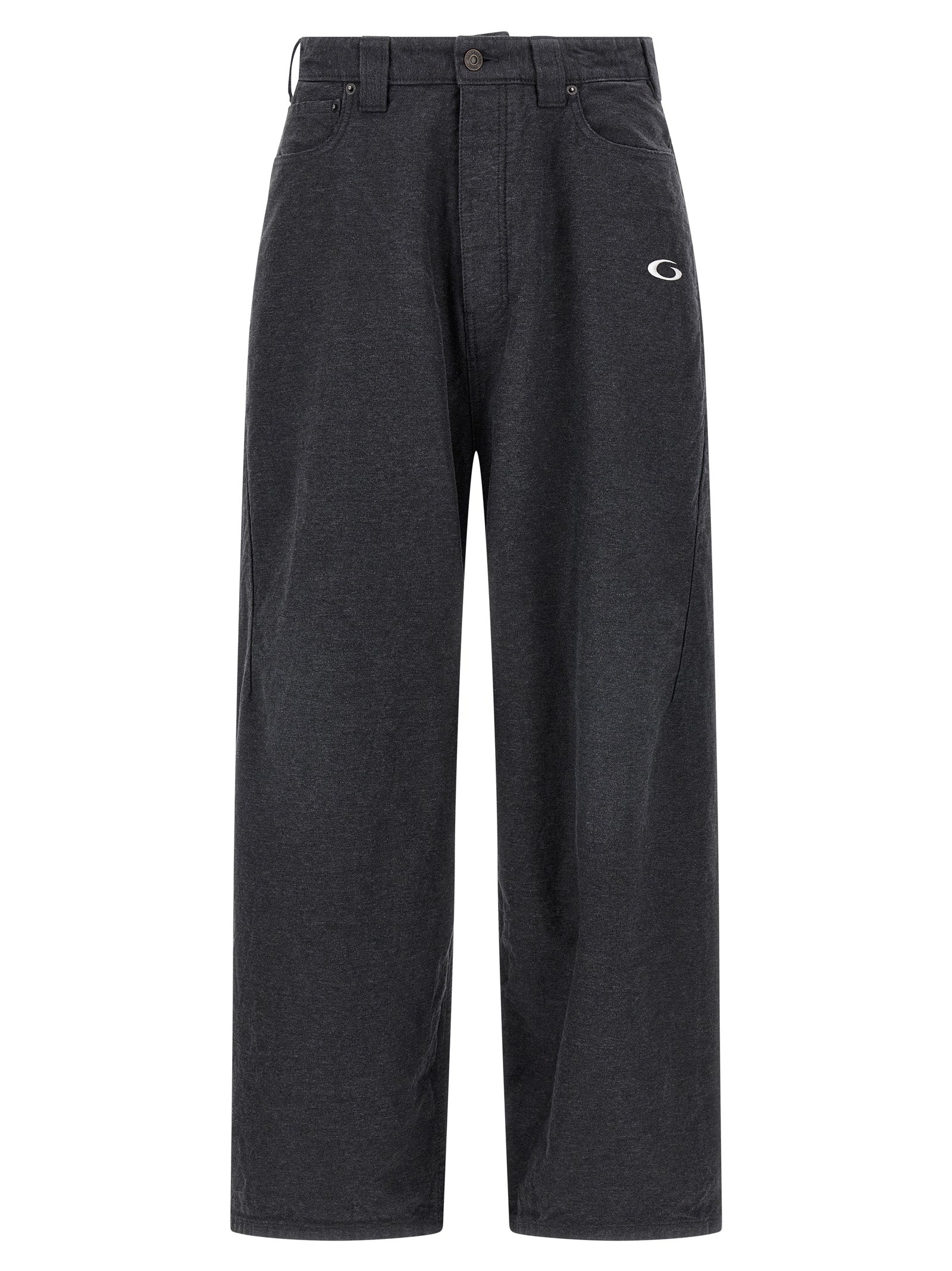 Joggers by Balenciaga for men in denim cotton gray features a refined silhouette with a refined , defined by a and a refined long for a refined finish.