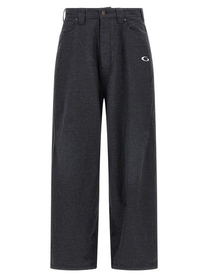Joggers by Balenciaga for men in denim cotton gray features a refined silhouette with a refined , defined by a and a refined long for a refined finish.