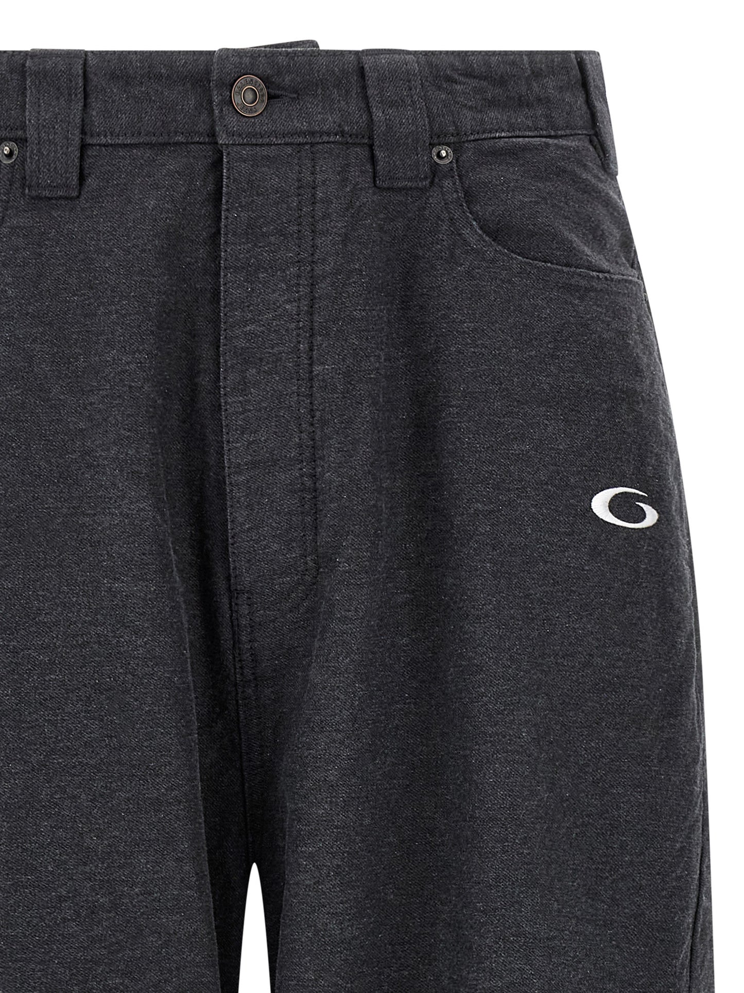 Joggers by Balenciaga for men in denim cotton gray features a refined silhouette with a refined , defined by a and a refined long for a refined finish.