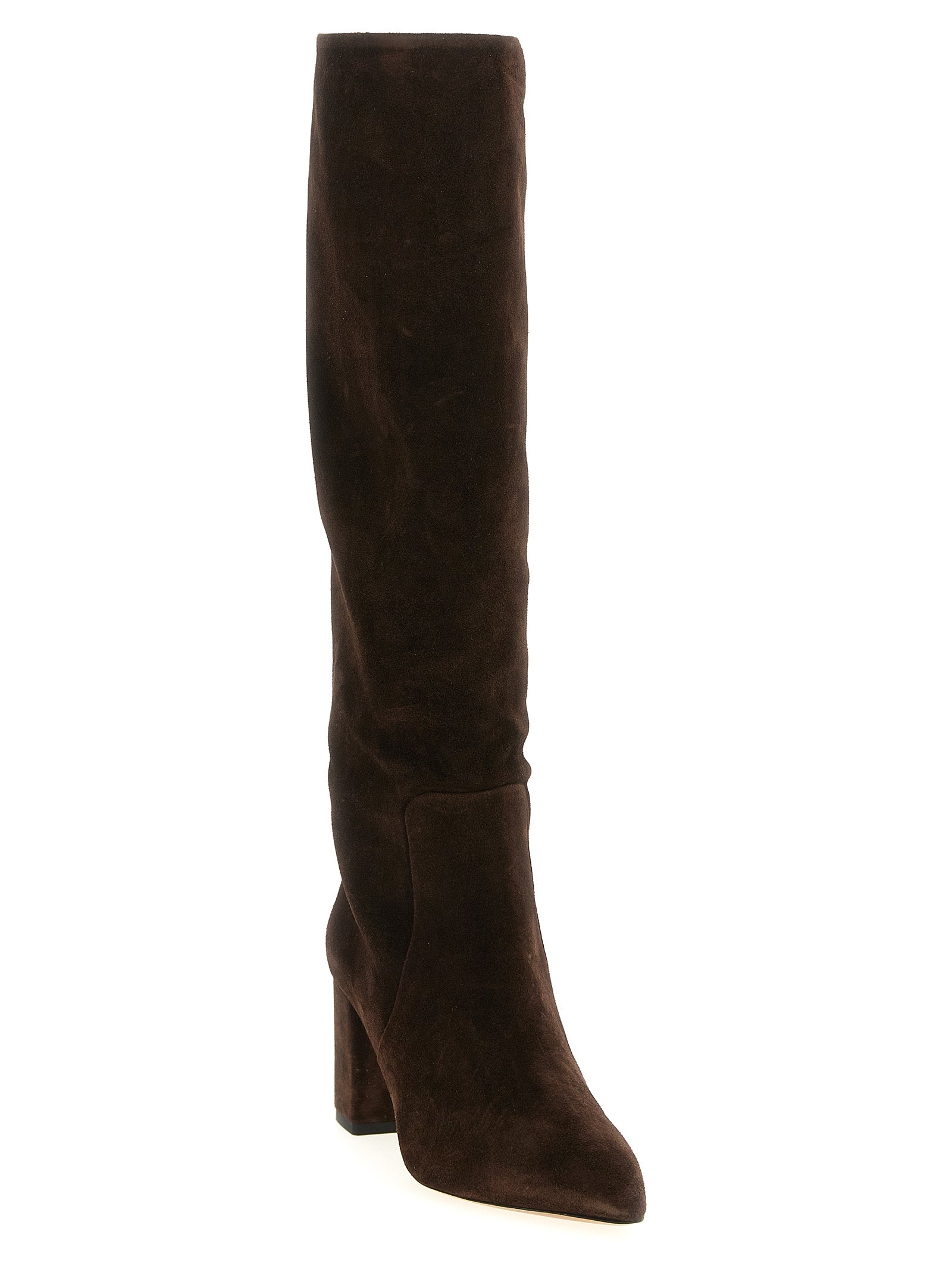Over-The-Knee Boots by Paris Texas for women in suede calfskin leather brown features an avant-garde Women's Suede Calfskin Leather Over-The-Knee Boots silhouette, defined by a sophisticated and a avant-garde .