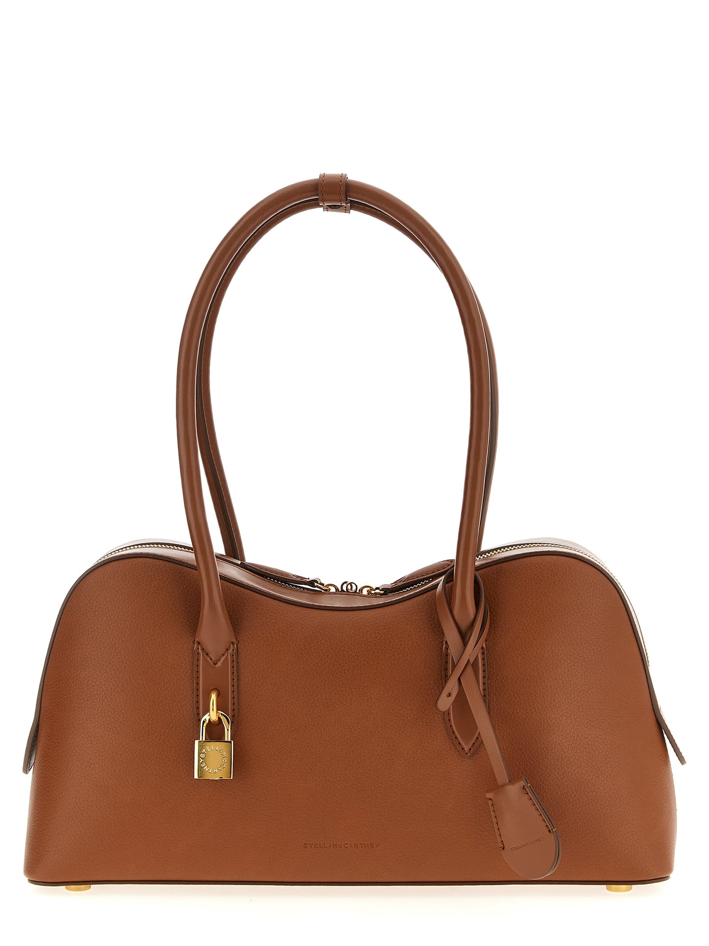 Shoulder Bag by Stella McCartney for women in polyurethane leather brown features a effortless sophistication silhouette, secured by a zipper with ample and versatile shoulder-strap & handle for a effortless sophistication finish.