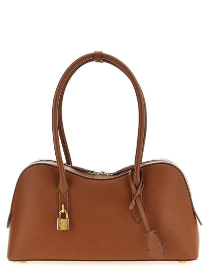 Shoulder Bag by Stella McCartney for women in polyurethane leather brown features a effortless sophistication silhouette, secured by a zipper with ample and versatile shoulder-strap & handle for a effortless sophistication finish.