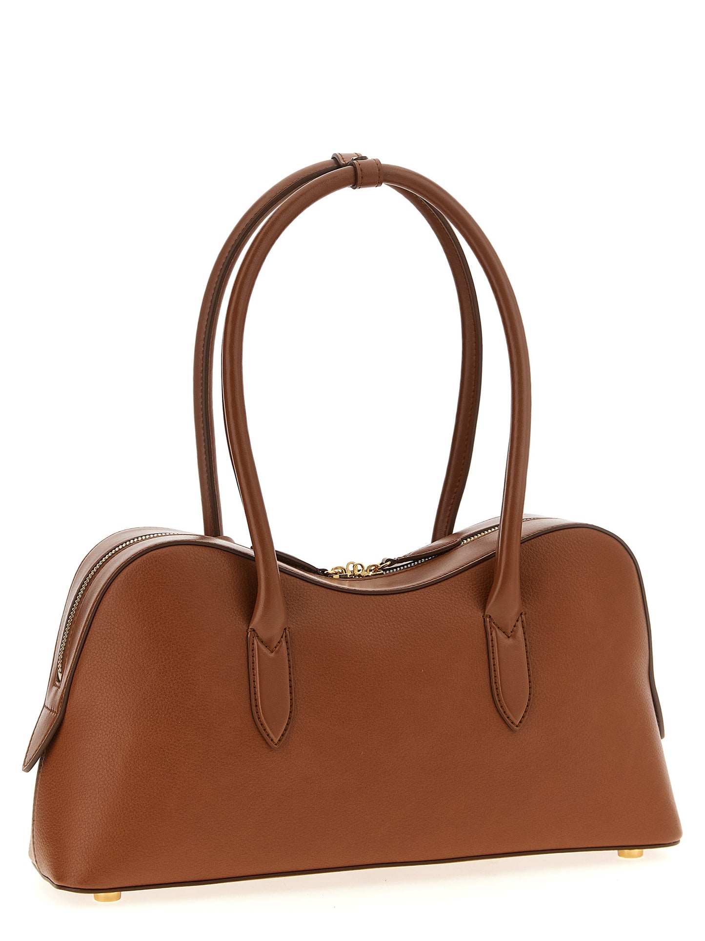 Shoulder Bag by Stella McCartney for women in polyurethane leather brown presents a statuesque silhouette, showcasing a secure zipper and statuesque with versatile shoulder-strap & handle for a sophisticated look.