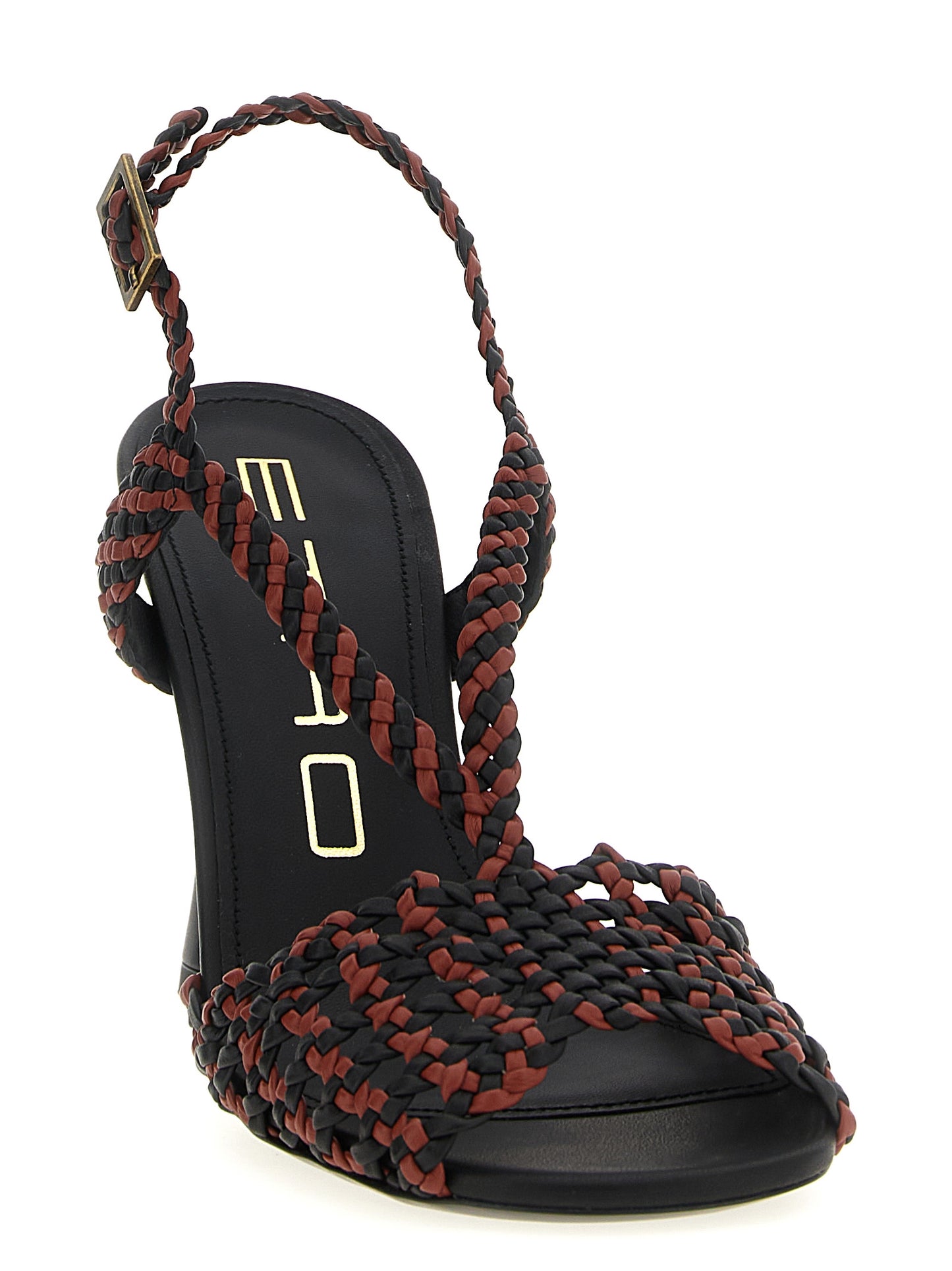 Stiletto Sandals by Etro for women in polyethylene polyurethane leather brown features an exquisite silhouette, showcasing the exquisite Women's Polyethylene Polyurethane Leather Stiletto Sandals with a stiletto and .