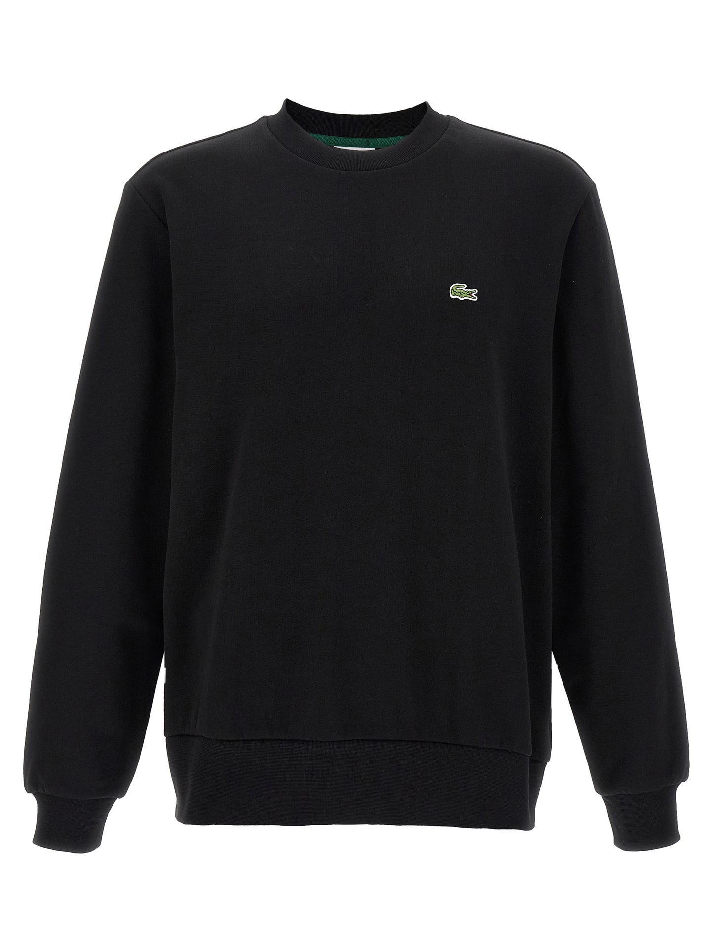 Sweatshirt by Lacoste for men in cotton polyester black presents a smart casual silhouette, featuring a smart casual crew neckline and long-sleeve for a sophisticated look.