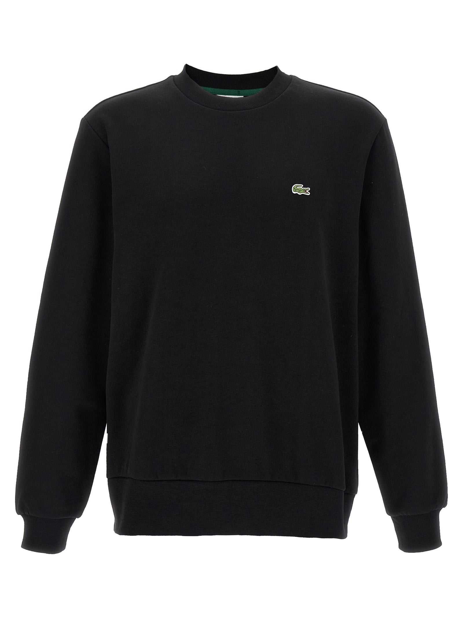 Sweatshirt by Lacoste for men in cotton polyester black presents a smart casual silhouette, featuring a smart casual crew neckline and long-sleeve for a sophisticated look.