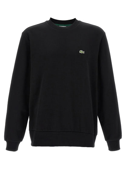 Sweatshirt by Lacoste for men in cotton polyester black presents a smart casual silhouette, featuring a smart casual crew neckline and long-sleeve for a sophisticated look.